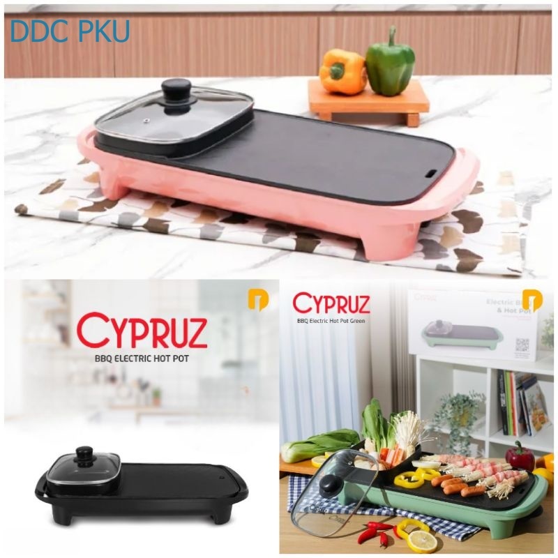 Alat Panggang Daging BBQ Cypruz Hot pot Electric