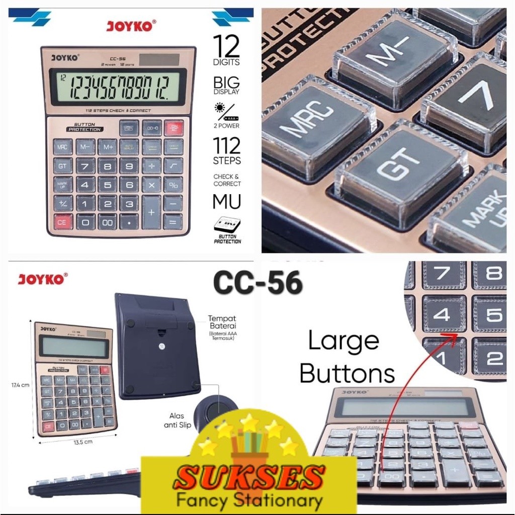 

KALKULATOR JOYKO CC-56 Check-and-Correct-Function