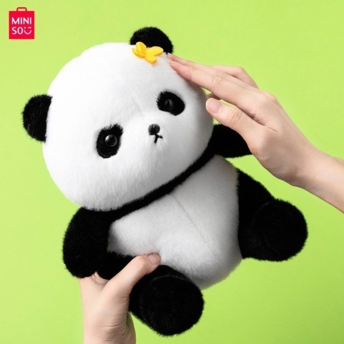 MINISO China Panda Series Sitting Panda Plush Toy - Boneka Panda Lucu - Mainan Anak Dan Dewasa