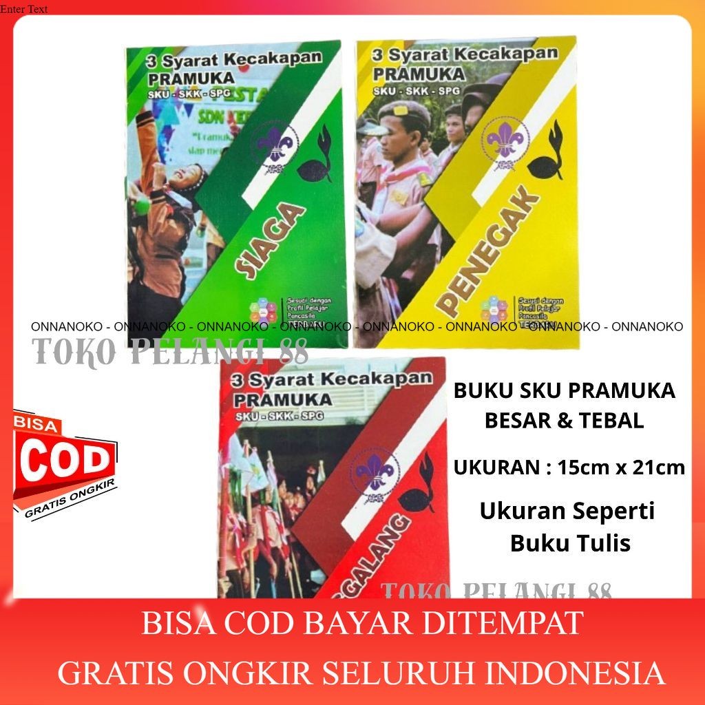 [COD] Buku SKU Pramuka BESAR Siaga Penggalang Penegak SKU SD SMP SMA TEBAL ONNANOKO