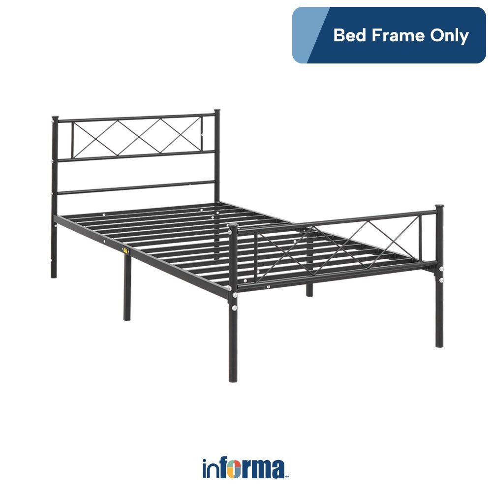 Informa 100X200 Cm Larson Tempat Tidur Anak Metal Bed Ranjang Kasur Perabot Tidur Furniture Kamar Ti