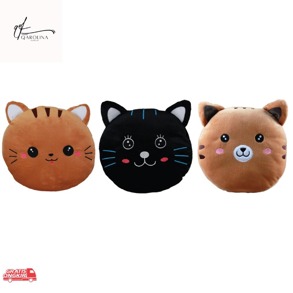 Bantal Lucu / J&J Bantal Sofa, Bantal Sofa Bulat Animal Cat Lucu
