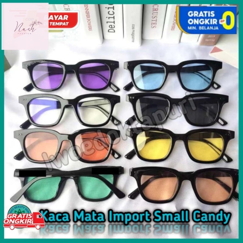 Fashion Terkini / Kacamata Small Candy Color GM02 Kaca Mata Hitam Wanita Pria Murah Grosir Promo Cod