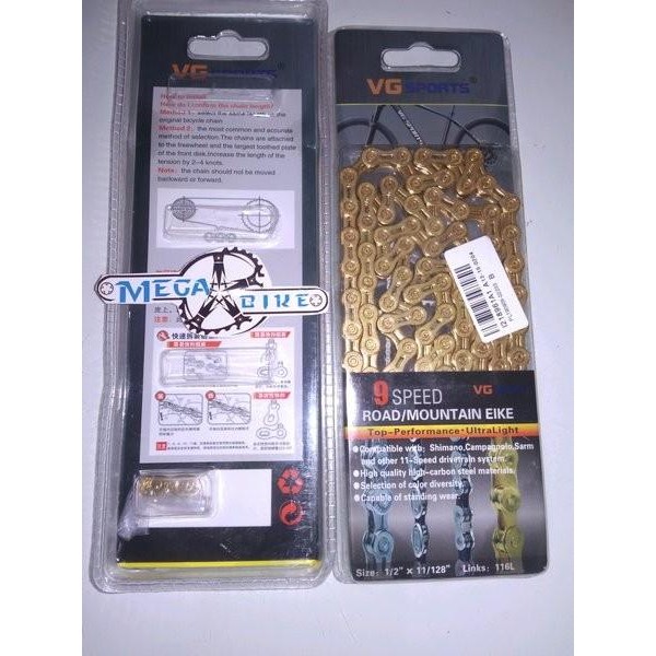 RANTAI VG SPORTS 9 SPEED GOLD CHAIN RANTE 9speed sport sepeda