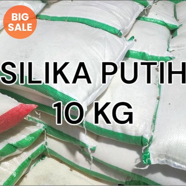 Silika putih 10 kg / pasir silika putih / pasir silika / silika putih / pasir aquascape / pasir aqua