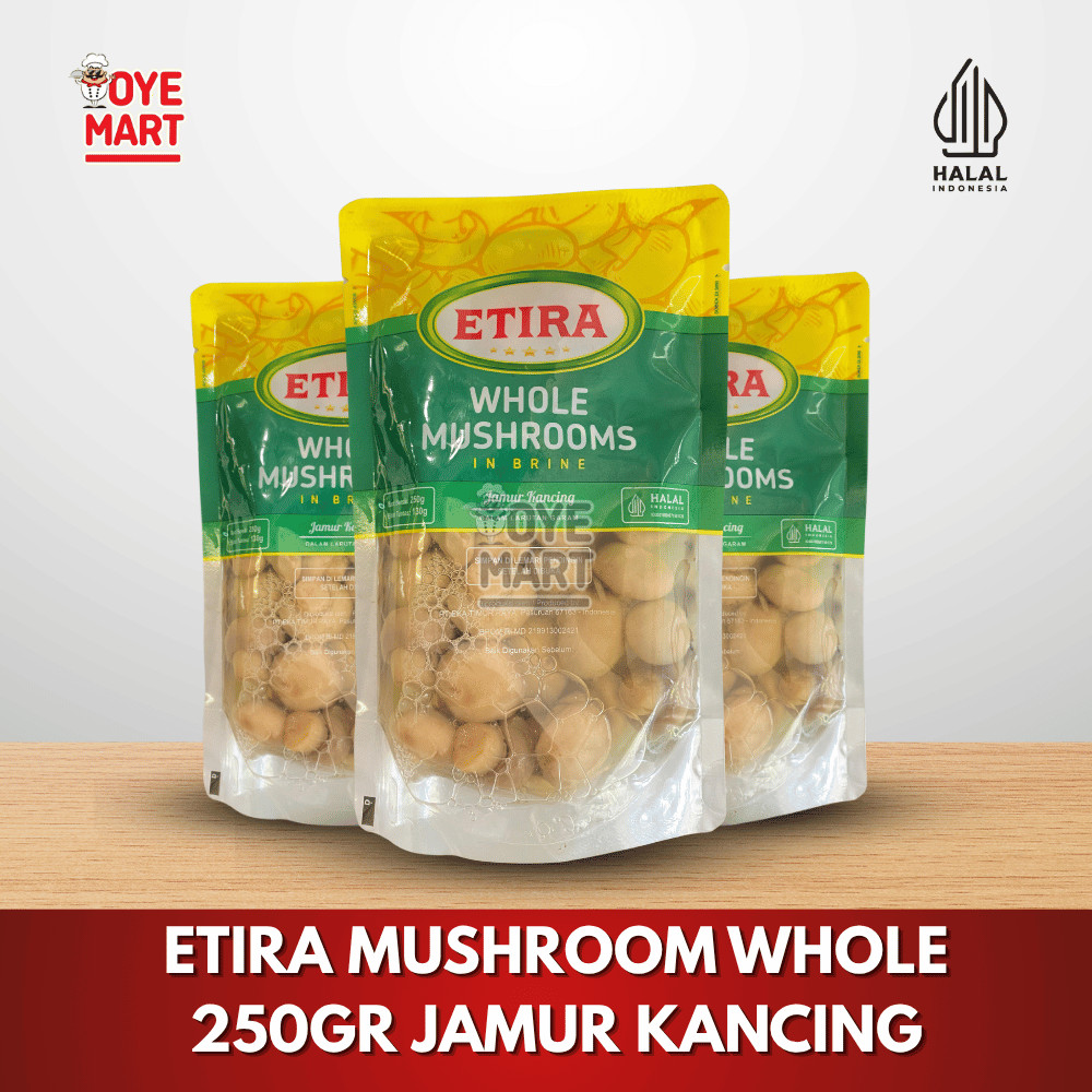 

ETIRA MUSHROOM WHOLE 250 GR JAMUR KANCING UTUH