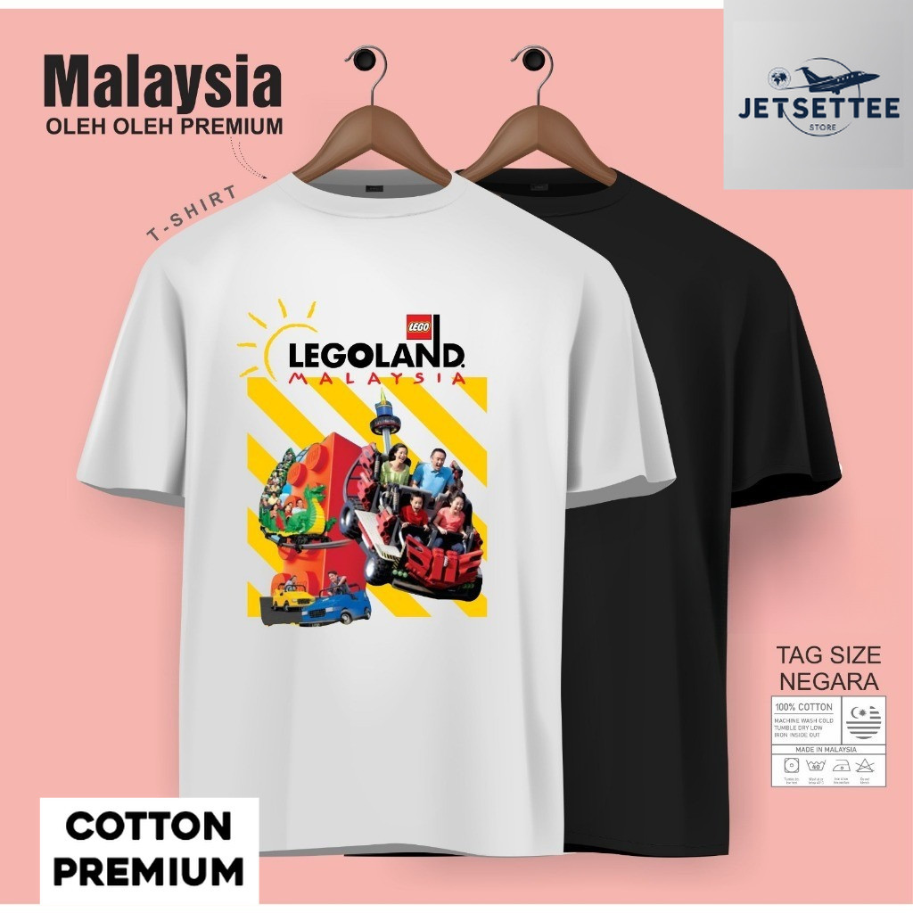 BAJU KAOS OLEH OLEH MALAYSIA KUALA LUMPUR PAKAI TAG NEGARA ASAL - COTTON SOUVENIR PREMIUM GIFT - Jet