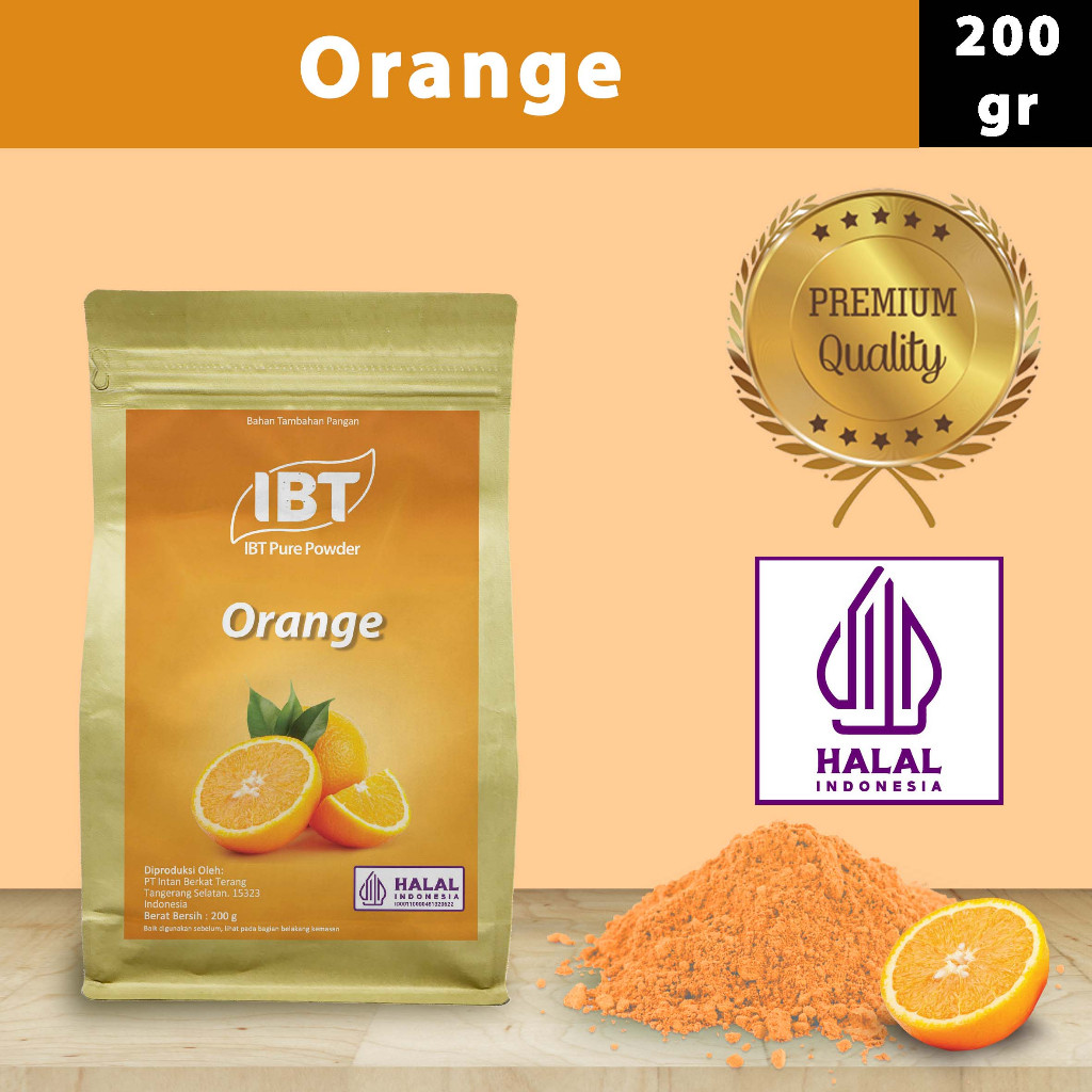 

Pure Orange Powder Essence Murni Bubuk Jeruk Import Makanan Kue 200 gr