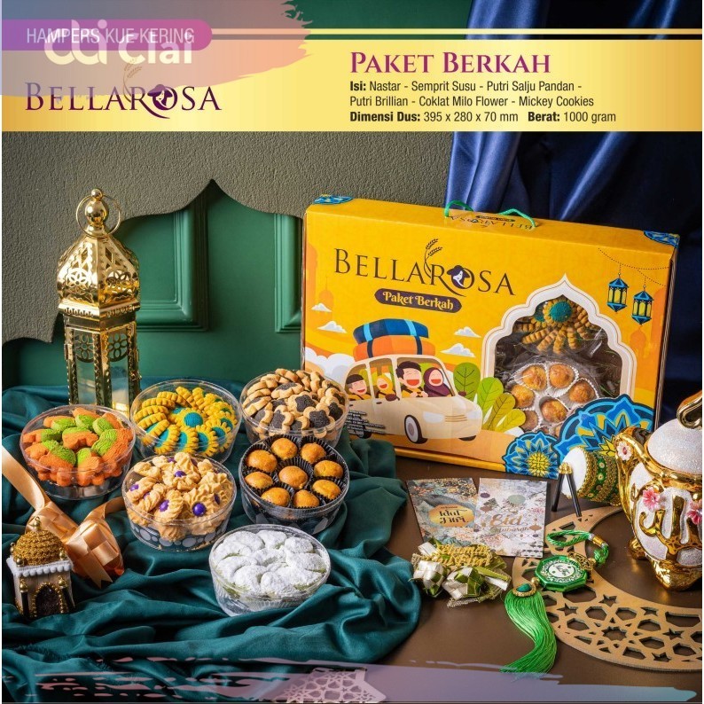 CLAI Hampers Hamper Parcel Lebaran Ramadhan idul fitri Bellarosa Series Toples Kue kering Kacang Tel