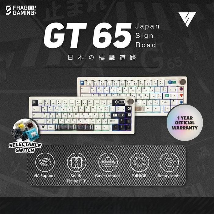 VortexSeries Vortex GT65 Japan Wireless Vortex GT-65 Keyboard - JAPAN SIGNATURE, WHITE SW