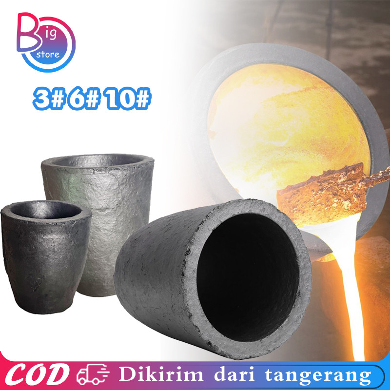 Graphite Crucible 3#/6#/10# Melting Pot Graphite Untuk Peleburan Emas Tembaga Perak Perunggu Tahan K