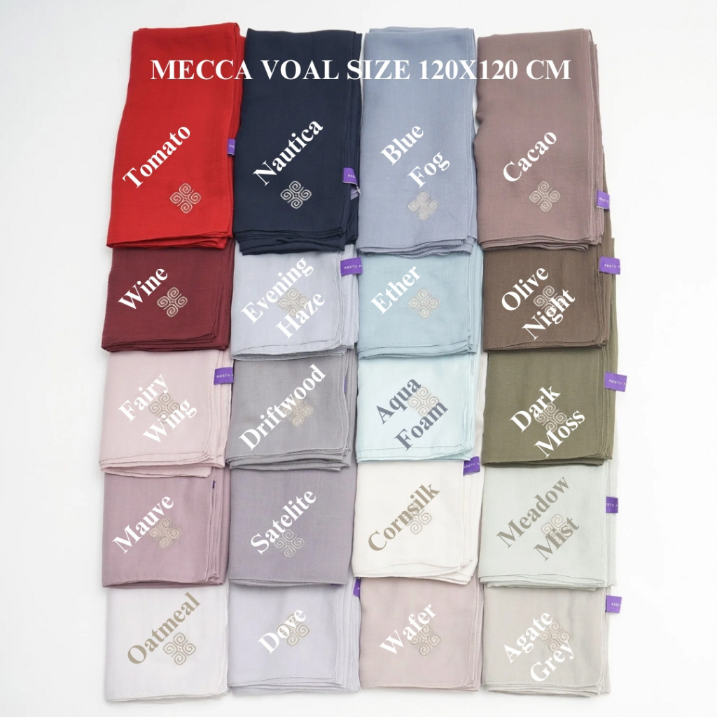 Mecca Voal by Restu Anggraini (Scarf Hijab Segiempat Polos)