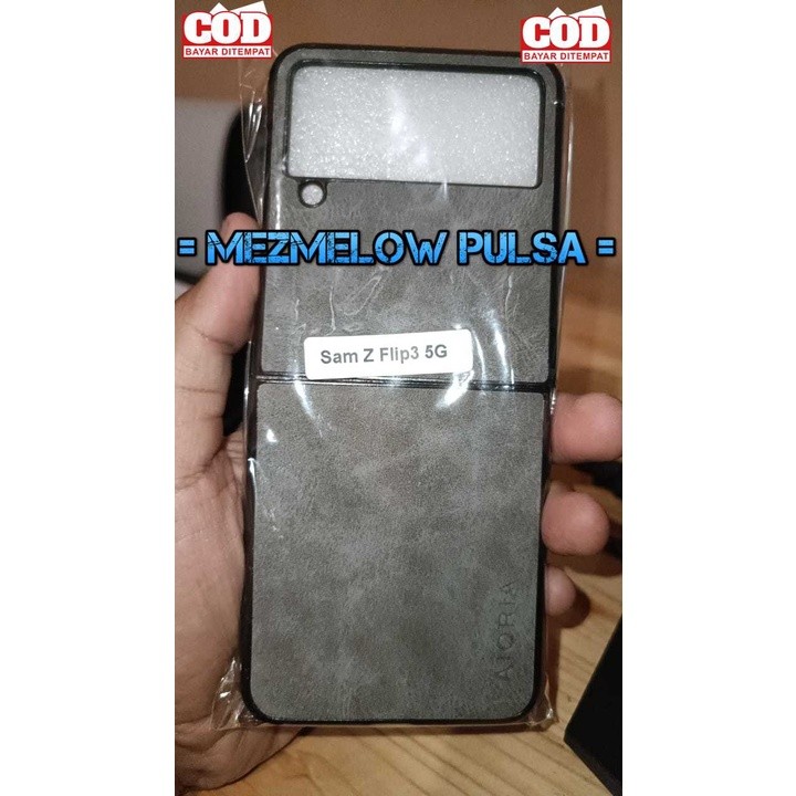 Caseng Contrast Color Leather Texture Phone Caseng SAMSUNG Z FOLD 3 / SAMSUNG Z FLIP 3 5G - Gambar 2