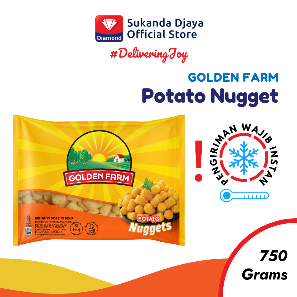 

Golden Farm Kentang Beku Potato Nugget 750 Gr