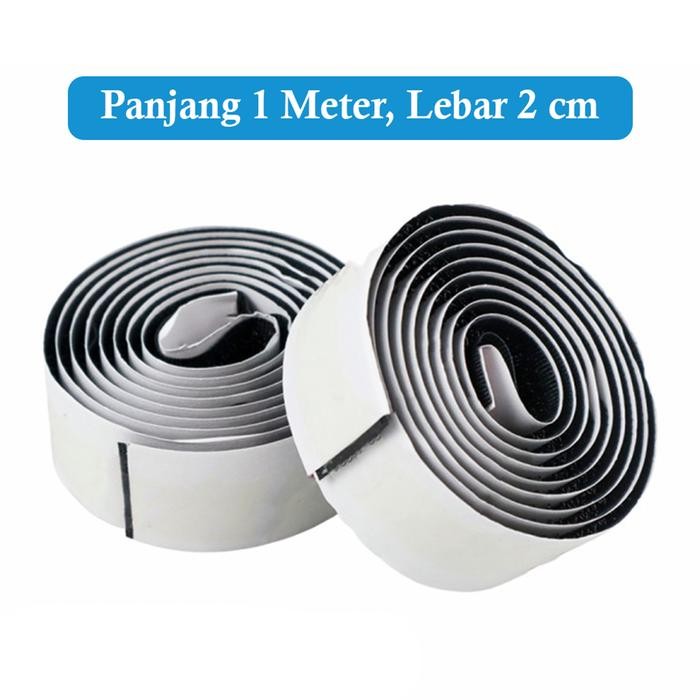 

[BERGARANSI] Harga Promo Lakban Perekat Velkro Kasar Halus 20 25 30 50 mm Magic Tape Nylon Hook and Loop Tempel Serbaguna - 20mm x 1M Hitam Berkualitas Paling Dicari