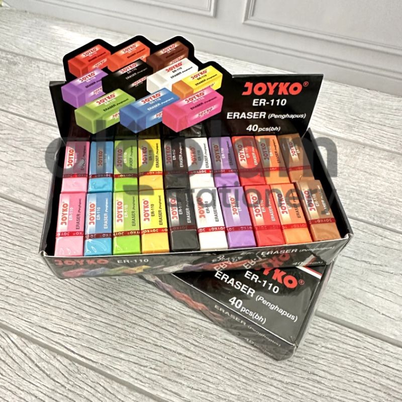 

SATU PACK ( 40 PCS ) Penghapus Kecil Warna Joyko ER-110 lengkap
