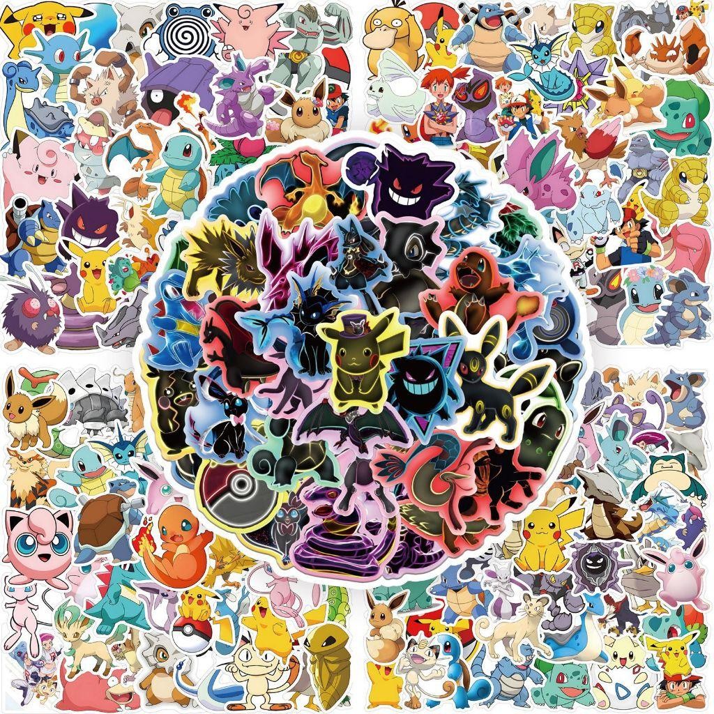 

50/60pcs Kawaii Anime Waterproof PVC Stickers for Cute Cartoon Stickers for iPad Case, Handphone, DIY Scrapbook Journal, Decoration Doodle Art - Waterproof Sticker Sheet