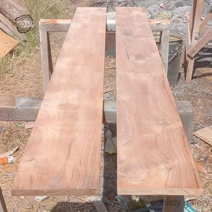 Papan Kayu Jati Asli 150X15X1.5CM