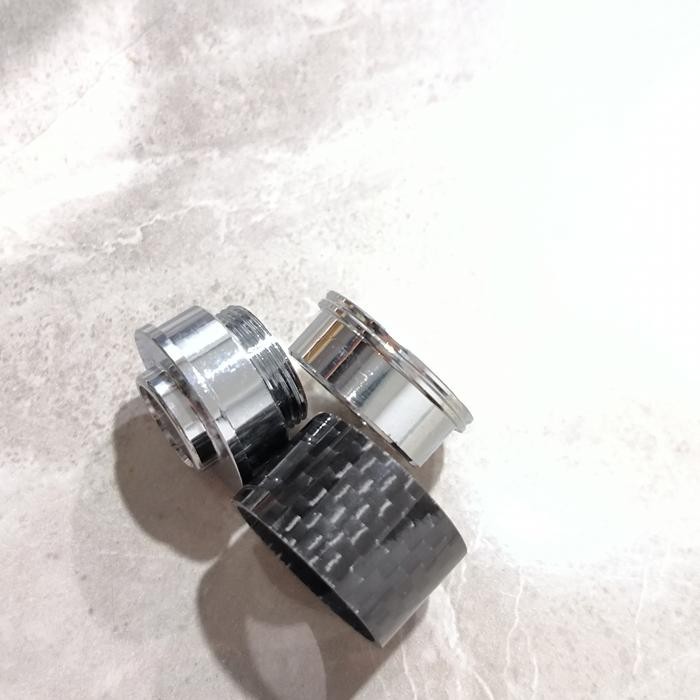 Rear wiper delete model carbon untuk berbagai jenis mobil - silver carbon