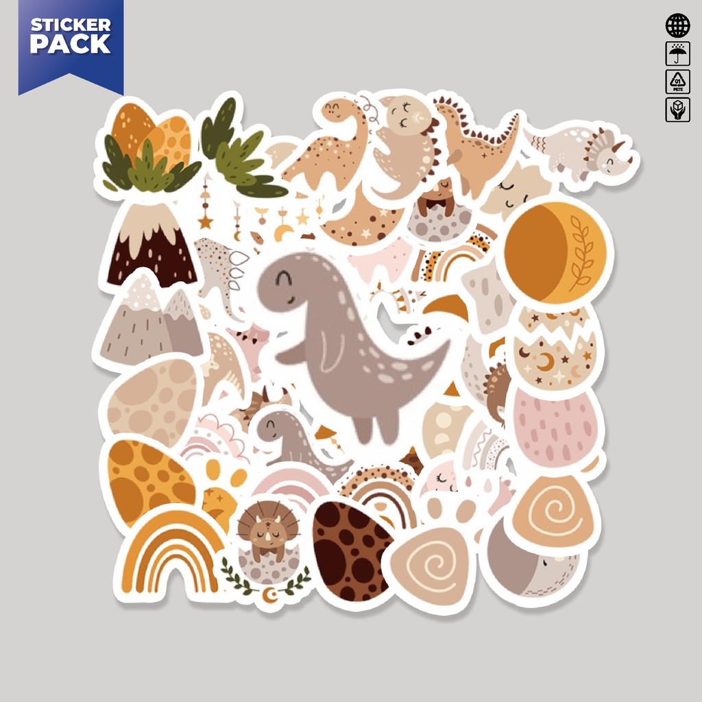 

[100PCS]Stiker Pack Stiker Bayi Dinosaurus Aesthetic Vinyl Anti Air Dekorasi Sticker Laptop Buku Journal Koper Helm Casing HP Gitar Helm Skateboard
