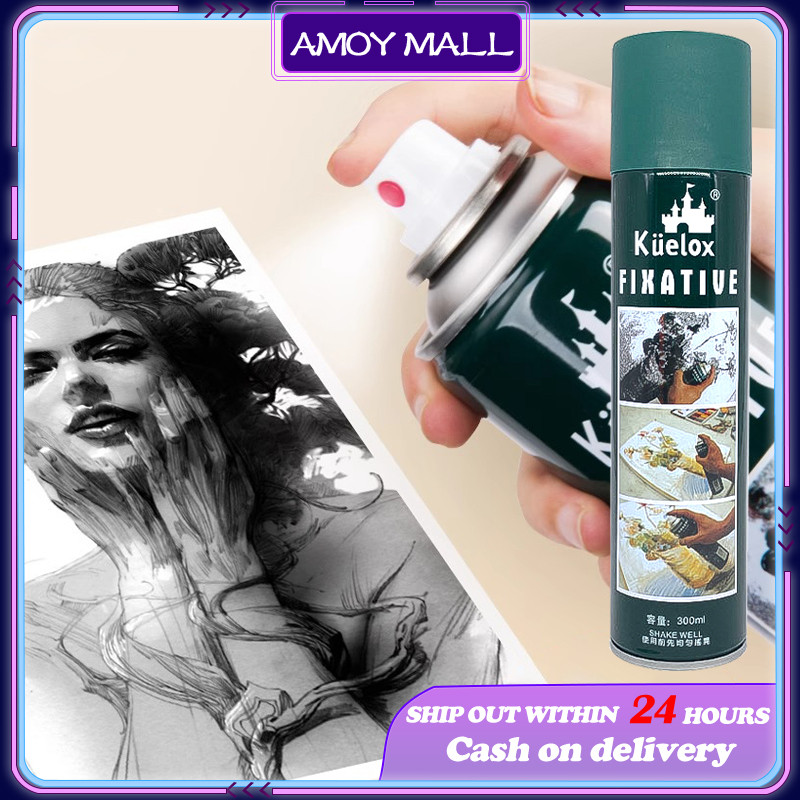 

Fixative Spray Lukis Drawing Professional Spray Varnish Lukisan Pelindung Lukisan Pensil / Painting / Sketch Mengisolasi Udara, Lukisan Minyak Tidak Menguning 300ML KUELOX