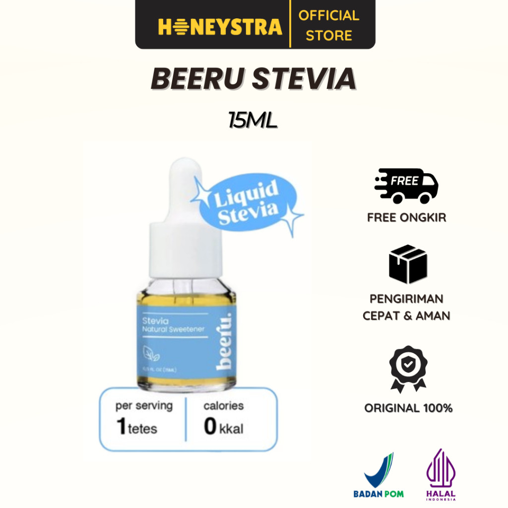 

Beeru Stevia Pemanis Alami Natural Sweetener 15ml 0 Kalori