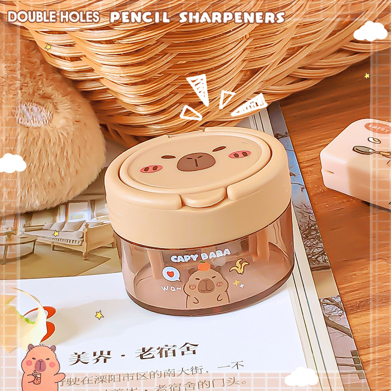 

kawaii stationery supplies bar teacher accessories school useful cute capybara pencil Sharpener aesthetic school supplies