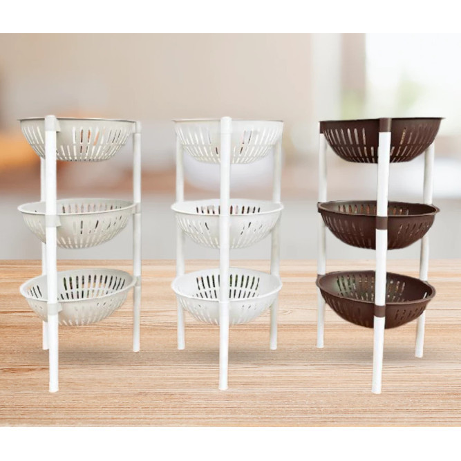 Unicorn - Rak Atlantik Serbaguna 3 Susun / Rak Atlantic Bawang Bumbu Dapur / Rak Buah Plastik Buah S