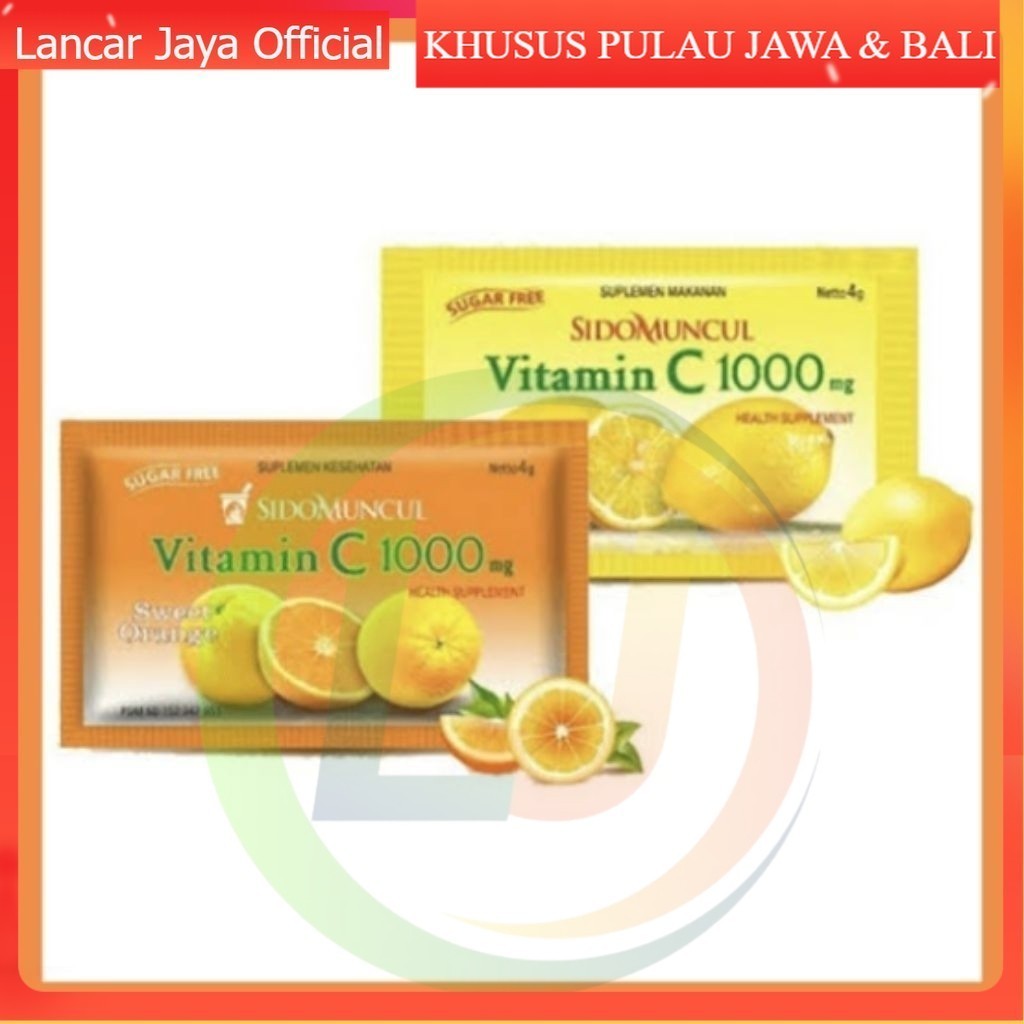 

[RETAIL] VIT-C1000 SIDO MUNCUL 1 BOX ISI 6 | VIT C1000 SACHET| VITC1000 SASET