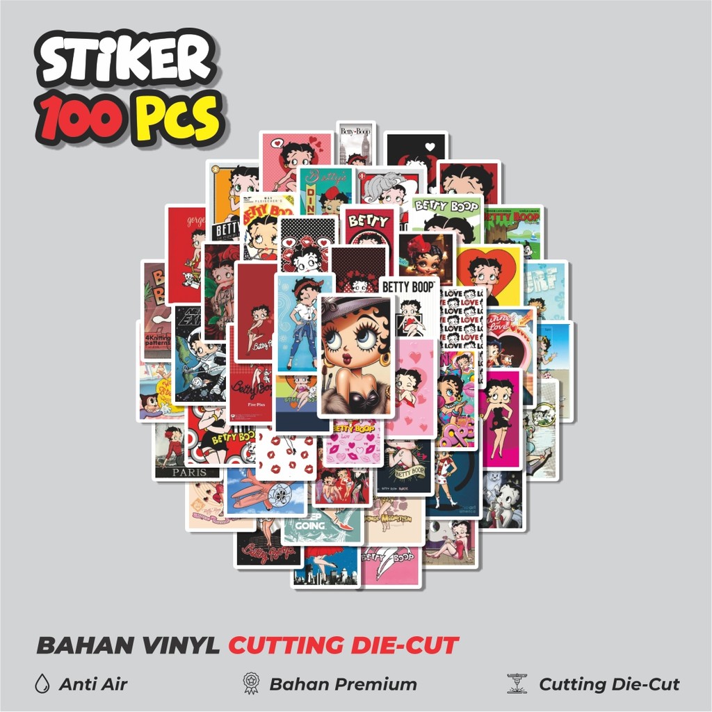 

Terbaru! 50 pcs Stiker Kartun Betty V1 Dekorasi Lucu Kreatif untuk Notebook, Skateboard, HP