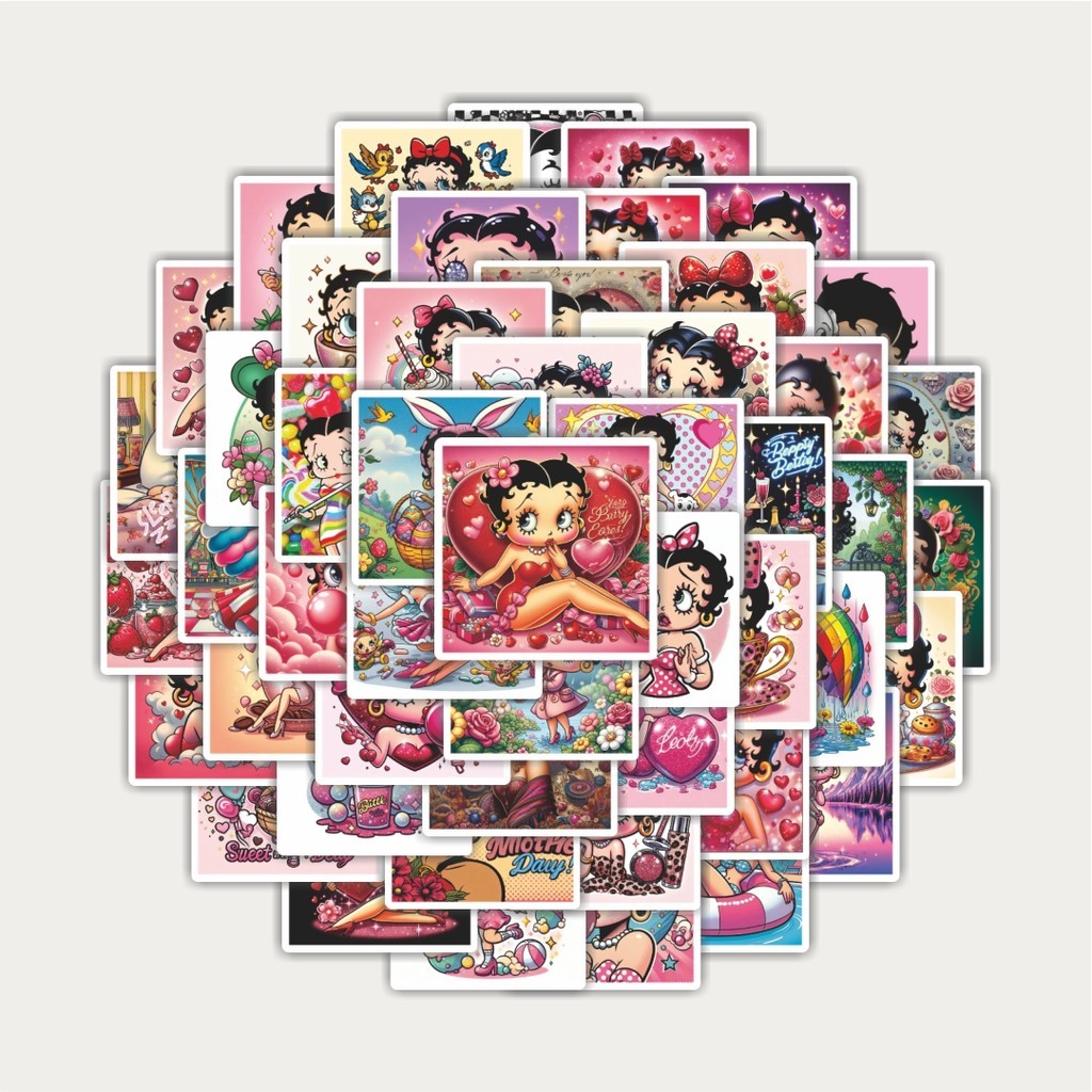 

Sticker Pack Stiker Kartun Betty Boop Versi 3 | Sticker TUMBLR | Stiker LAPTOP KOPER HELM