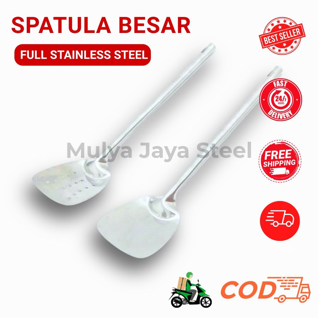 SPATULA / SUTIL / SOTIL / SPATULA BESAR FULL STAINLESS/ SOTIL BESAR MURAH/ SUTIL BESAR TEBAL YUNIAR