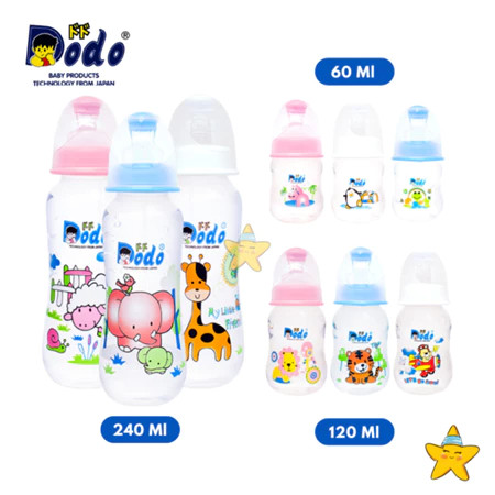 DODO Inova Botol Dot Susu Bayi Gepeng Orthodontic Nipple Gepeng Newborn Baby Bottle Ortho BPA FREE