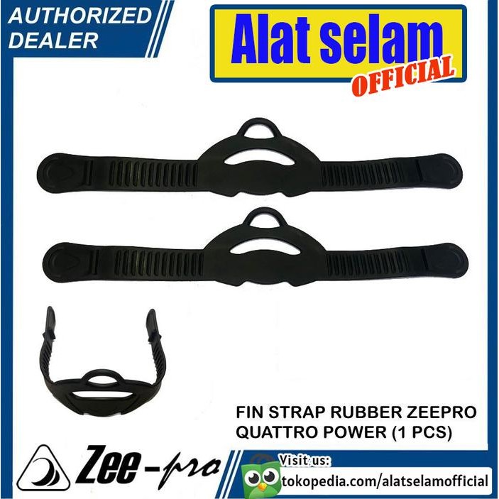 Fin Strap Rubber Diving Zeepro Quattro Power Kaki Katak Selam (1pcs)