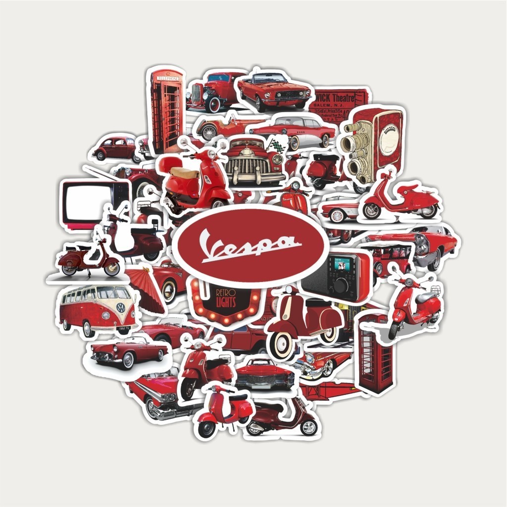 

Sticker Pack Stiker Mobil Motor Vespa Merah | Sticker TUMBLR | Stiker LAPTOP KOPER HELM