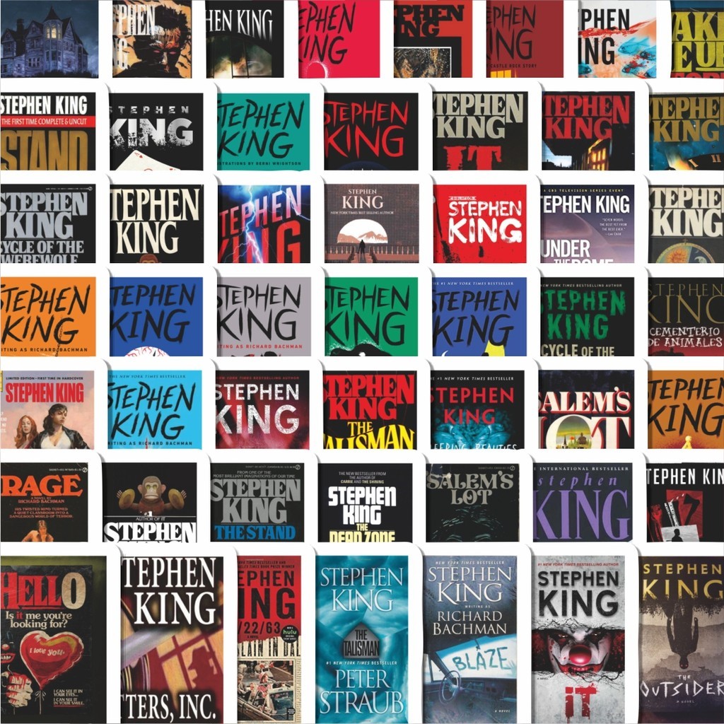 

Stiker Cutting Pack Stiker Cover Novel Stephen Edwin King Isi 100Pcs Series Aesthetic Lucu Keren Untuk Koper Bahan Vynil