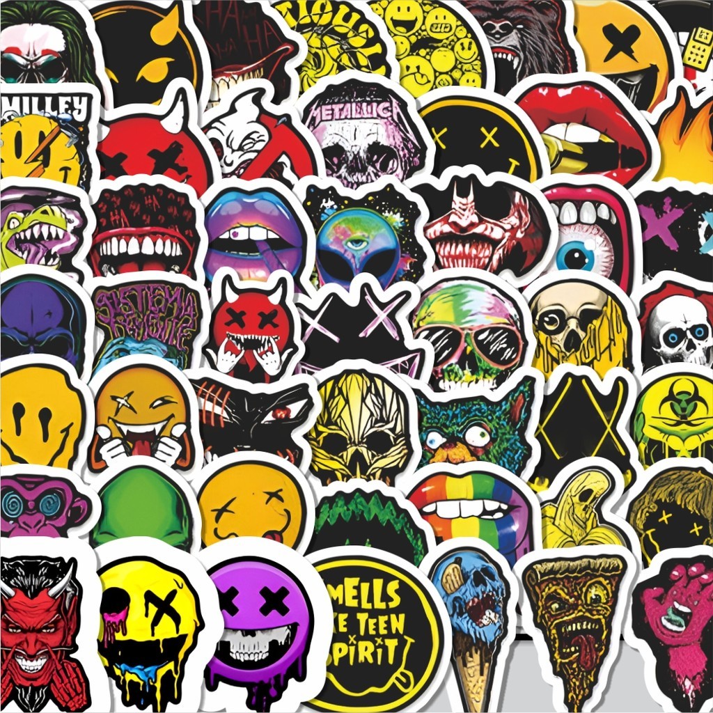 

Stiker Cutting Pack Stiker Hiphop Friend Horror Face [Wajah Horor Teman Hiphop] Isi 100Pcs Series Aesthetic Lucu Keren Untuk Koper Bahan Vynil