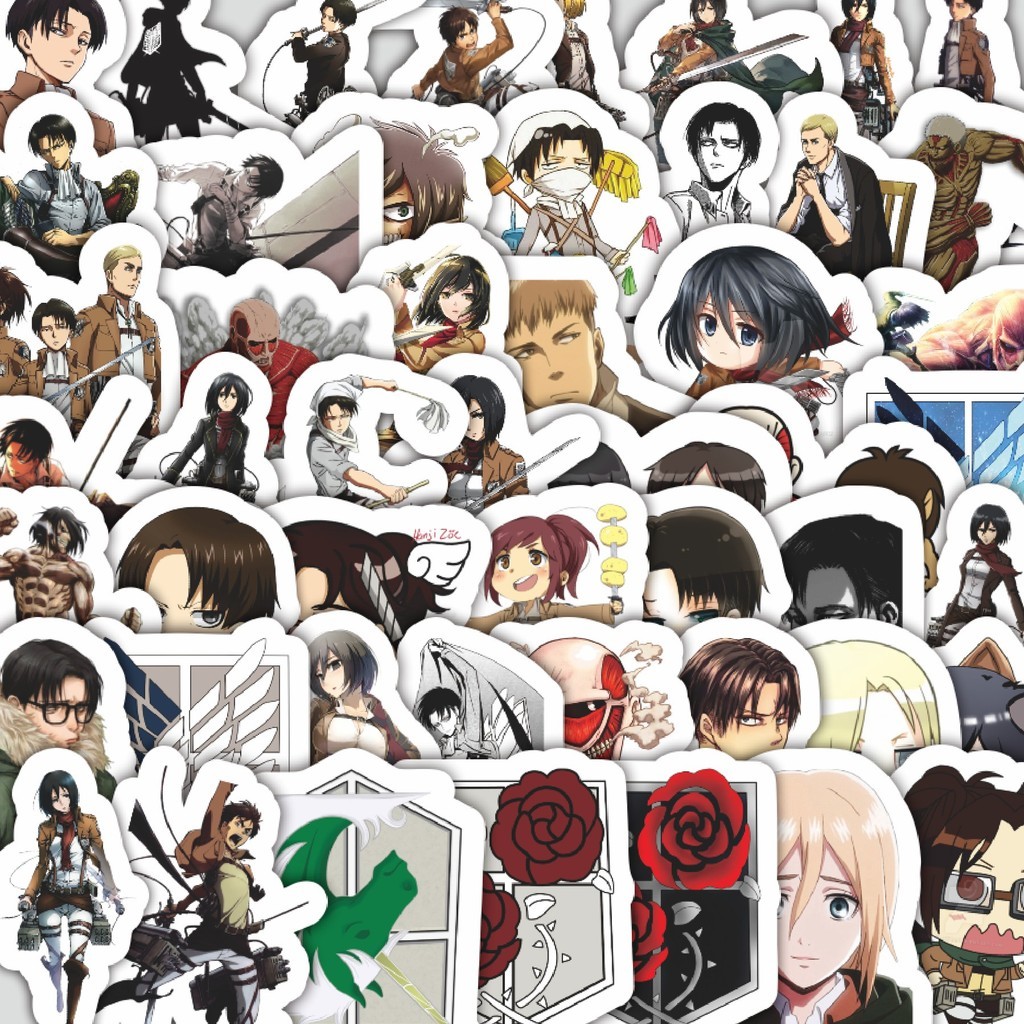 

Stiker Cutting Pack Stiker Anime Attack On Titan 2 Isi 100Pcs Series Aesthetic Lucu Keren Untuk Koper Bahan Vynil