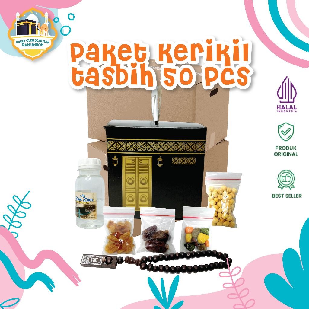 

Paket Oleh Oleh Haji dan Umroh + Coklat Kerikil + Tasbih Kayu Per 50 pcs