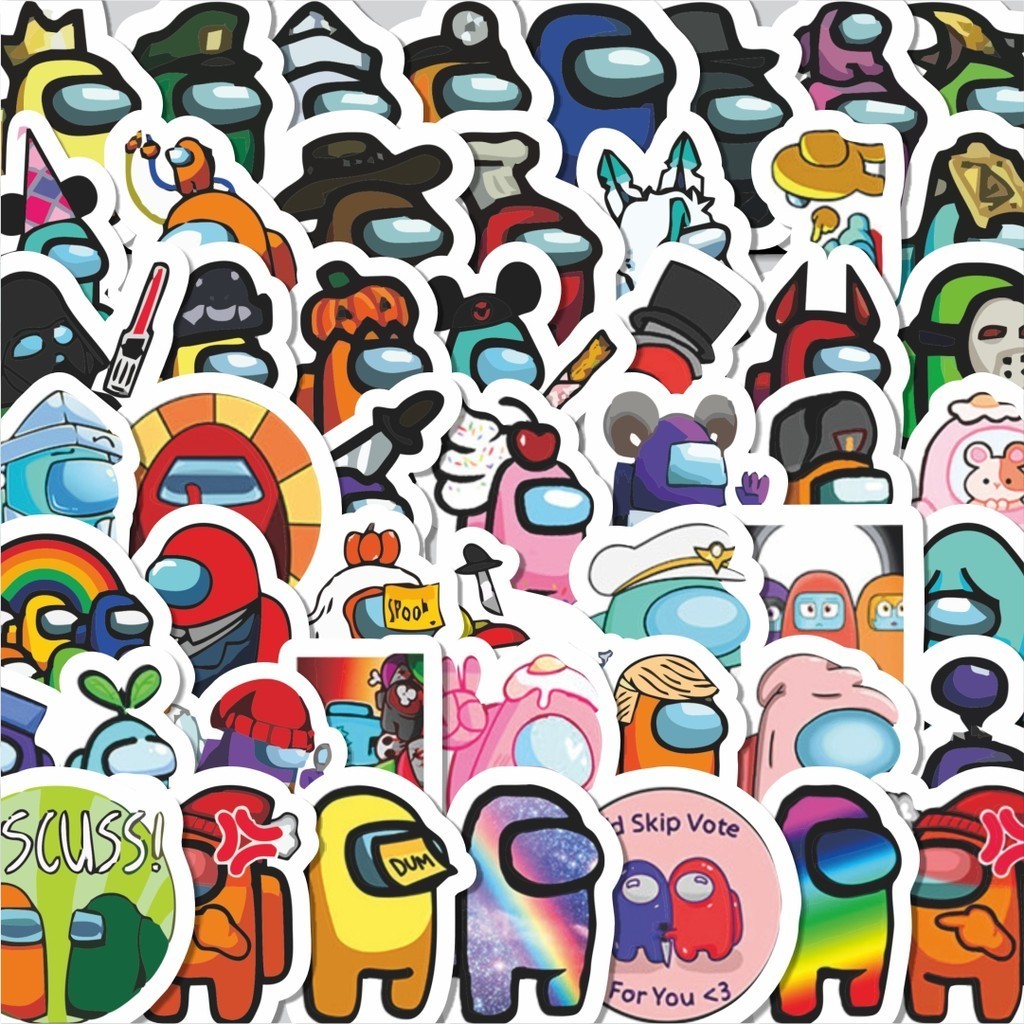 

Stiker Cutting Pack Stiker Karakter Game Among Us Isi 100Pcs Series Aesthetic Lucu Keren Untuk Koper Bahan Vynil