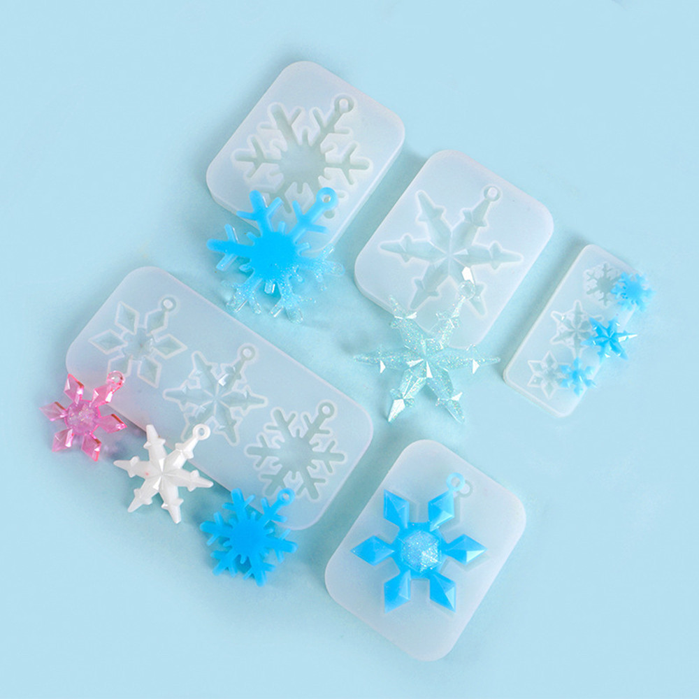 

Snowflake Pendant Silicone Mold Tree Hanging Charms Epoxy Resin Mould for DIY Epoxy Resin Crafts Tree Decor