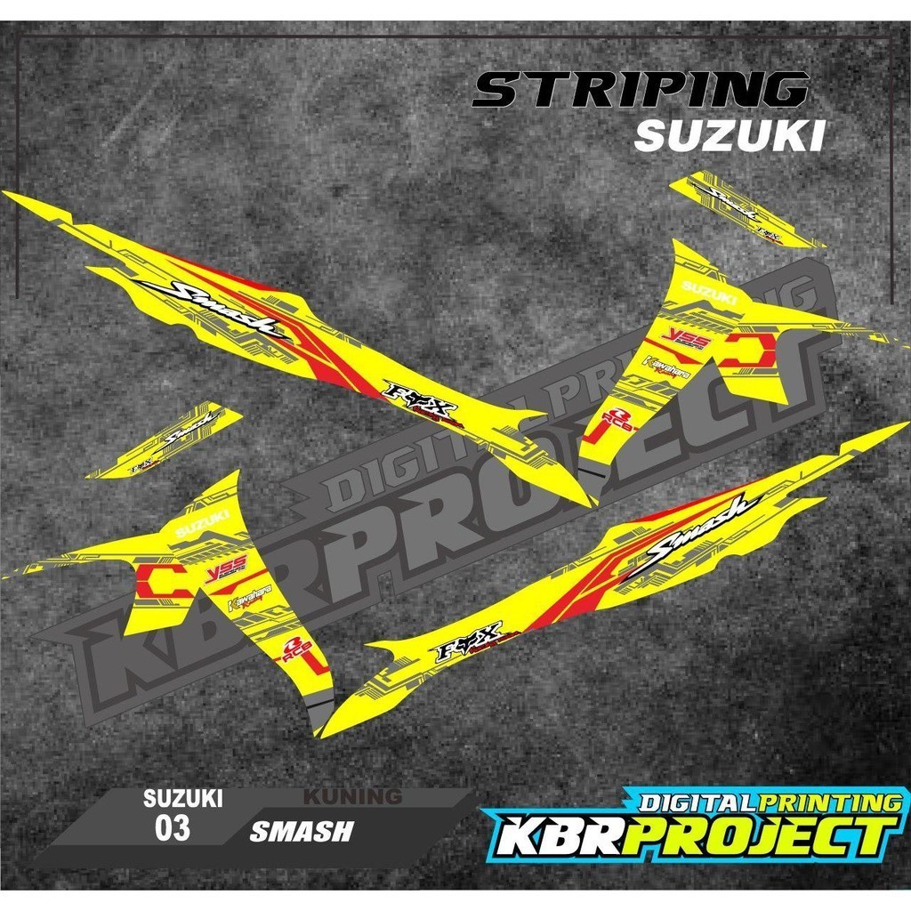 Stiker Striping List Motor Suzuki Smash Racing New Design Racing Terbaru