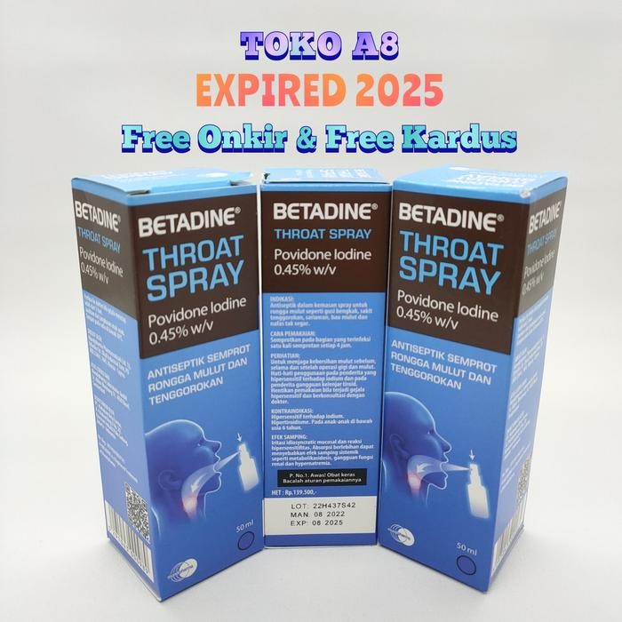 Betadine Sore Throat Spray 50ml Betadine Throat Spray Betadine Spray