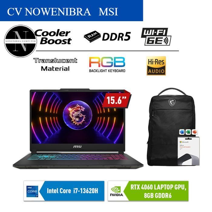 MSI CYBORG 15 I7 13620H RTX 4060 1TB 15.6” FHD IPS 144HZ W11 OHS - 16 gb