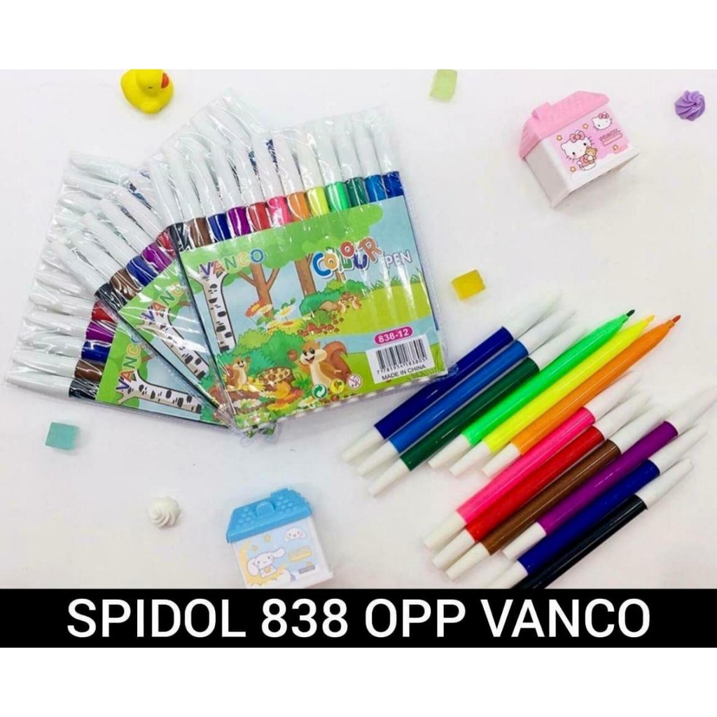 

SPIDOL SET VANCO 838 ISI 12 / SET MARKER ANAK SEPIDOL WARNA WARNI PEWARNA MURAH LENGKAP ALAT TULIS ATK SEKOLAH STATIONERY