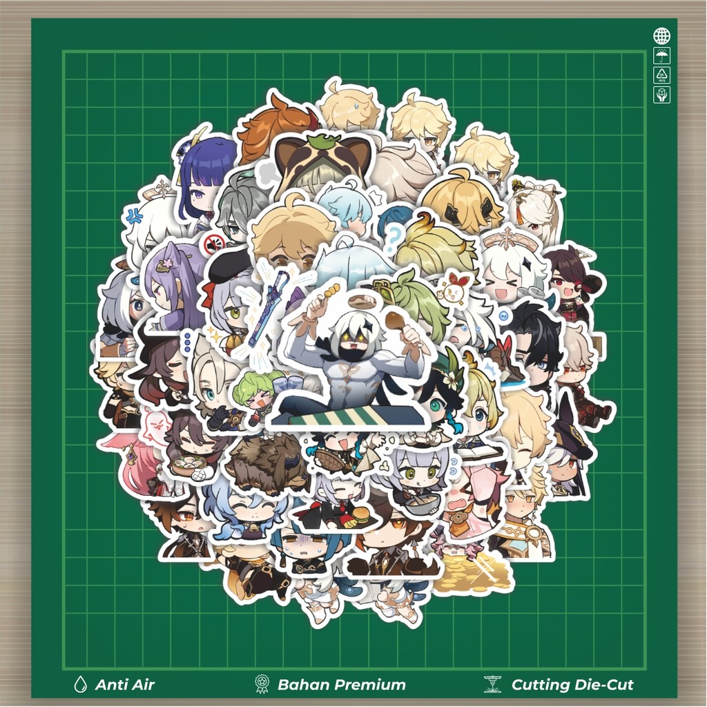 

HOT 50 PCS STIKER Stiker Anime Genshin Impact Versi 6 Stiker Fashion Cars Decal Dingin Kartu Album Custom Vinyl Anti Air- Sticker Aesthetic Buku Journal Koper Casing HP Tablet Laptop Helm Motor Botol Minum
