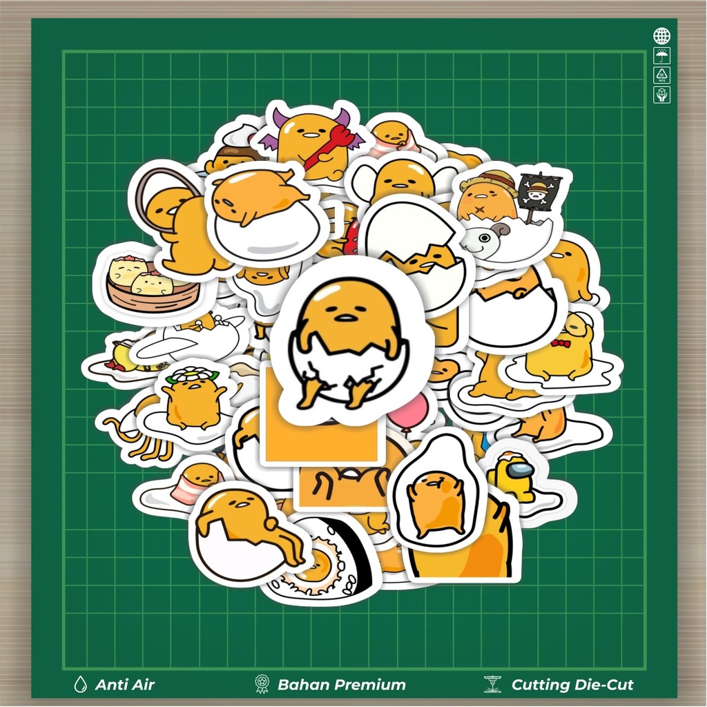 

HOT 50 PCS STIKER Stiker Sanrio Gudetama Stiker Fashion Cars Decal Dingin Kartu Album Custom Vinyl Anti Air- Sticker Aesthetic Buku Journal Koper Casing HP Tablet Laptop Helm Motor Botol Minum