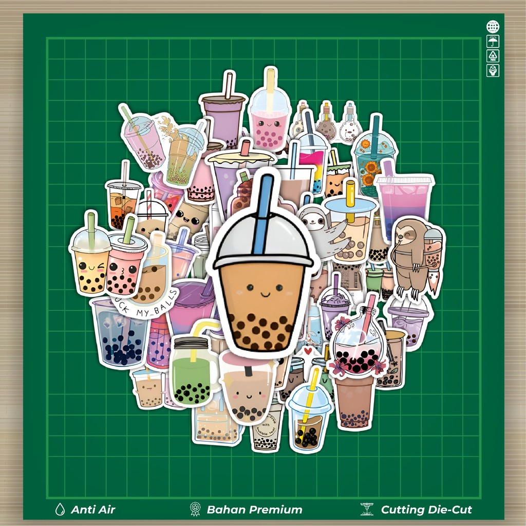 

HOT 50 PCS STIKER Stiker Minuman Boba Lucu Stiker Fashion Cars Decal Dingin Kartu Album Custom Vinyl Anti Air- Sticker Aesthetic Buku Journal Koper Casing HP Tablet Laptop Helm Motor Botol Minum