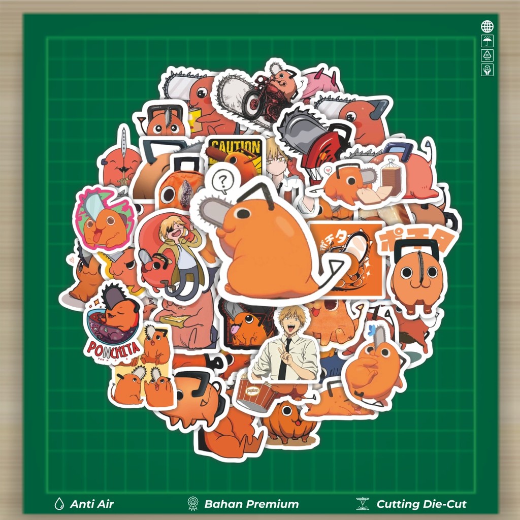 

HOT 50 PCS STIKER Stiker Anime Pochita Stiker Fashion Cars Decal Dingin Kartu Album Custom Vinyl Anti Air- Sticker Aesthetic Buku Journal Koper Casing HP Tablet Laptop Helm Motor Botol Minum