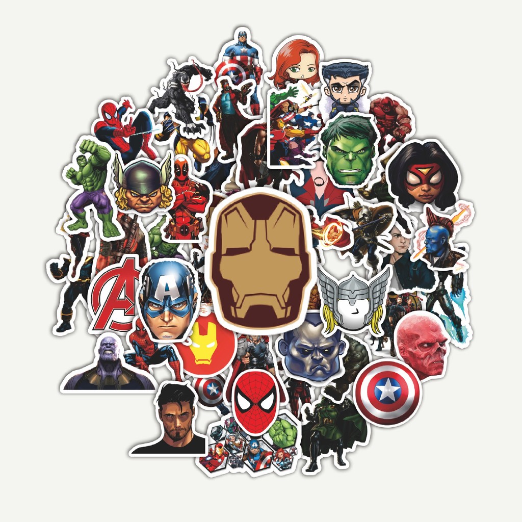 

Sticker Pack Stiker Marvel Superhero | Sticker TUMBLR | Stiker LAPTOP KOPER HELM
